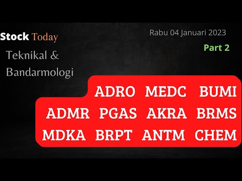 Analisa Saham Investzone 04/01/23, ADRO MEDC BUMI ADMR PGAS AKRA BRMS MDKA ANTM CHEM BRPT