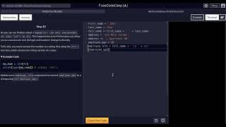 FreeCodeCamp - Python Project  - Step 10 of 18 - Employee Profile Generator