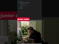 Junior coder vs senior coder 💀 #webdevelopment #trending #coder #shots