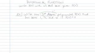 Polynomial Function - Problem 4