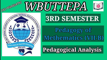 3rd semester Practicum | wbuttepa | pedagogical analysis (Mathematics)