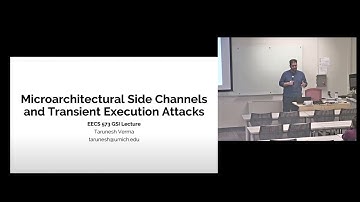 Lecture on Microarchitectural Side-Channel Attacks