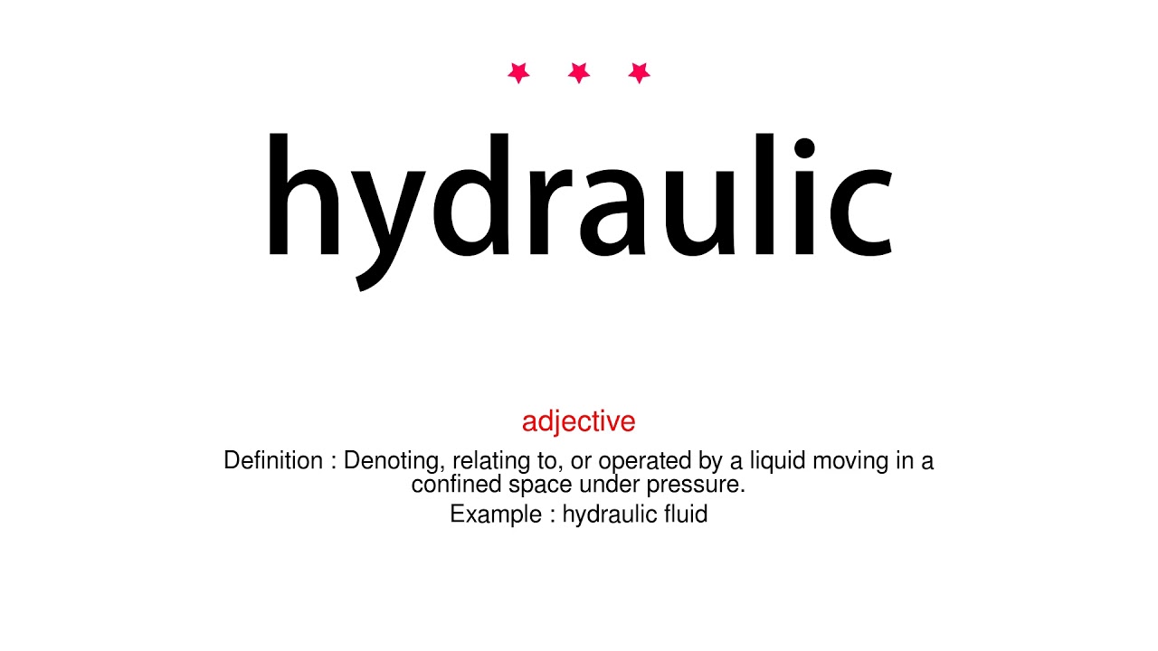 How to pronounce hydraulic Vocab Today YouTube