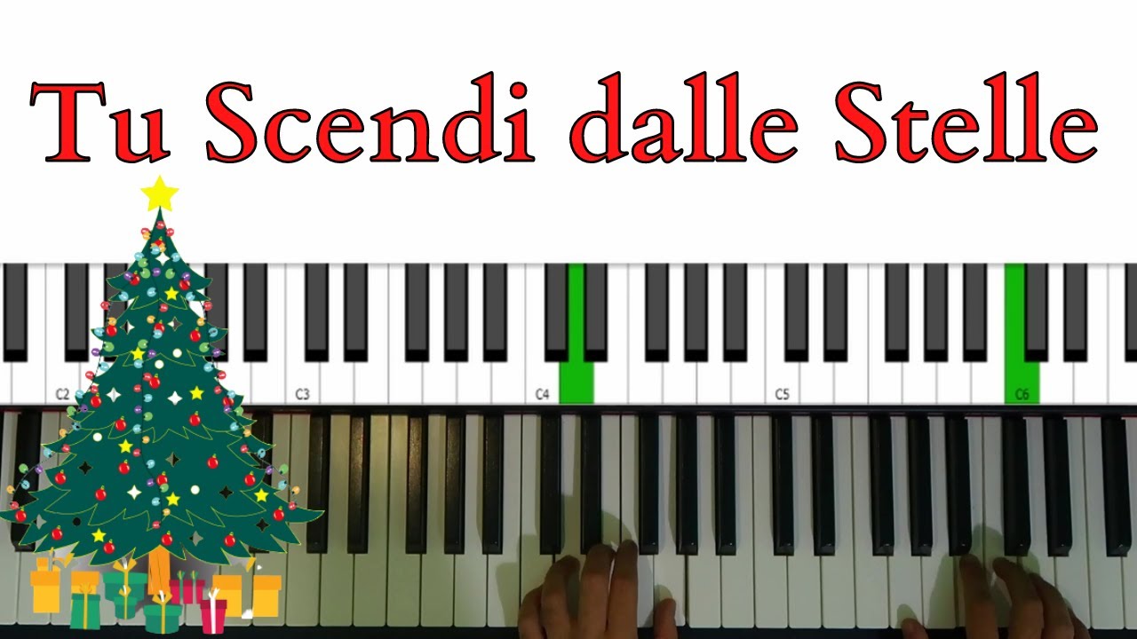Tu Scendi dalle Stelle 🎄 - Tutorial Piano Facile🎹 - YouTube
