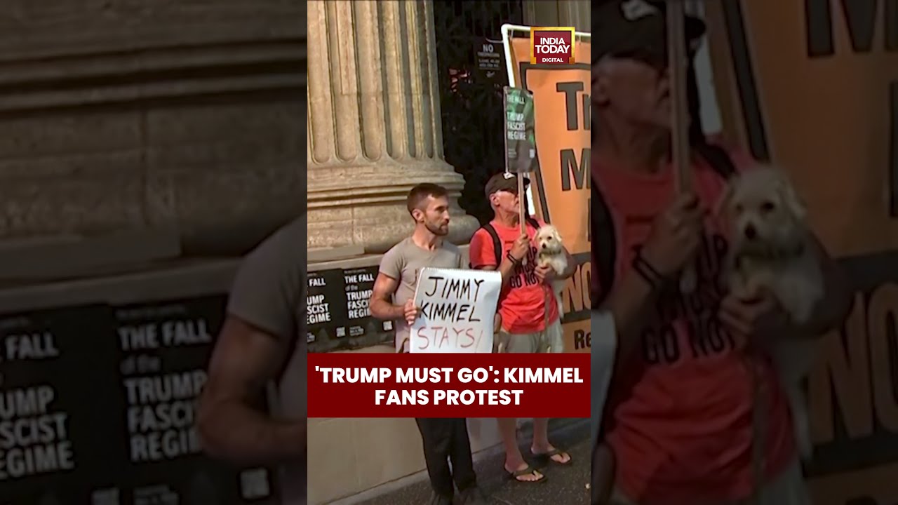  Trump Must Go Jimmy Kimmel S Fans Protest After His Suspension Shorts Kimmelshow