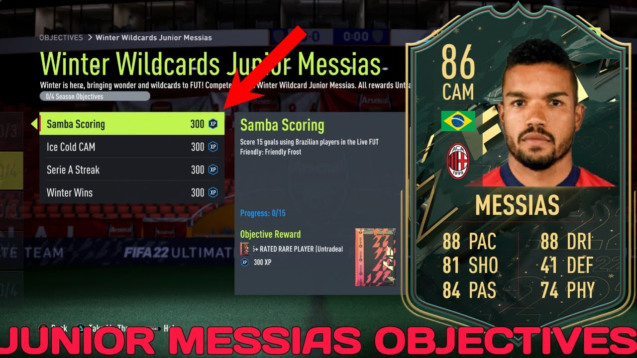 HOW TO COMPLETE JUNIOR MESSIAS OBJECTIVES FAST! - 86 Rated Winter Wildcard Junior Messias - FIFA 22