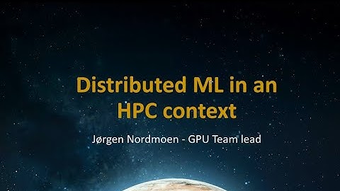 Machine learning in an HPC context