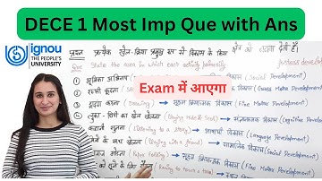 DECE 1 Most Imp Que Ans 2025 Level Up Learning Simran Gumber