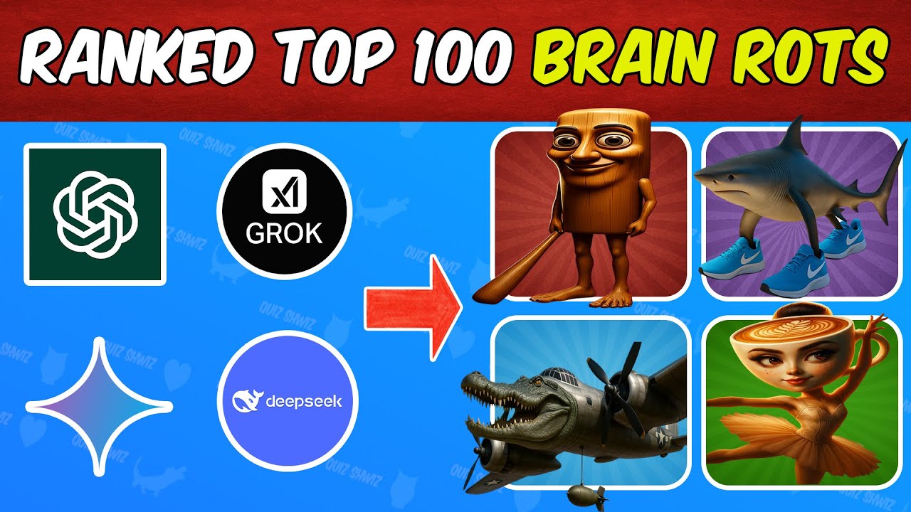 Favorite Brain Rots 🚨 TOP 100 Brain Rots Ranked by AI: ChatGPT, Grok, Gemini & DeepSeek ...