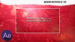 After Effects || 00252 || WED-AEI-159 | Wedding Invitations | Multi Language | #EditPointIndia ||
