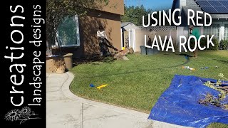 Red Lava Rock Used As Mulch