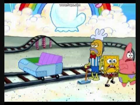 Spongebob And Patrick On The Mini Roller Coaster Youtube