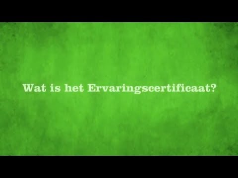 Hoe vraag ik het ervaringscertificaat (EVC) aan?