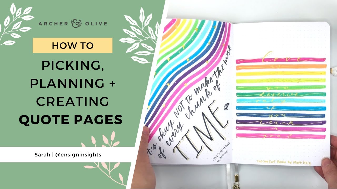 How To Include Quotes In Your Bullet Journal FULL Tutorial | Bujo Beginners