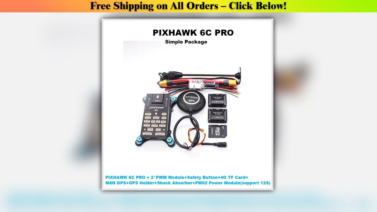 PIXHAWK 6C PRO FMUV6C Ardupilot PX4 32 Bit Flight Controller Autopilot with 4G SD Safety Built-in