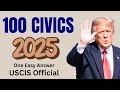 2025 random 100 civics questions and answers - U.S. citizenship interview I N400 Interview #usa #us