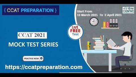 CDAC CCAT FREE MOCK TEST   | CDAC May 2021 Batch | EDAC | All Sections Mock Test