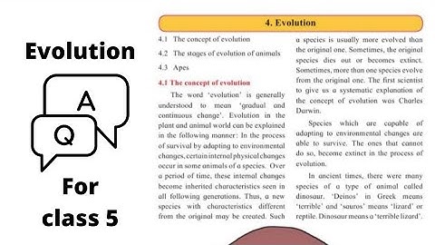 5th Std - Evs 2 - Chapter 4 Evolution questions answers exercise - Maharashtra board