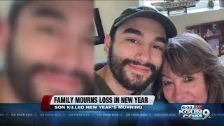 Family mourns loss of son killed New Year's morning