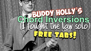 Buddy Holly Guitar Lesson - I fought the law - Guitar Solo (Chord Inversions)