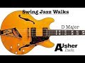 Swing Jazz Walks in D major | Guitar Backing Track