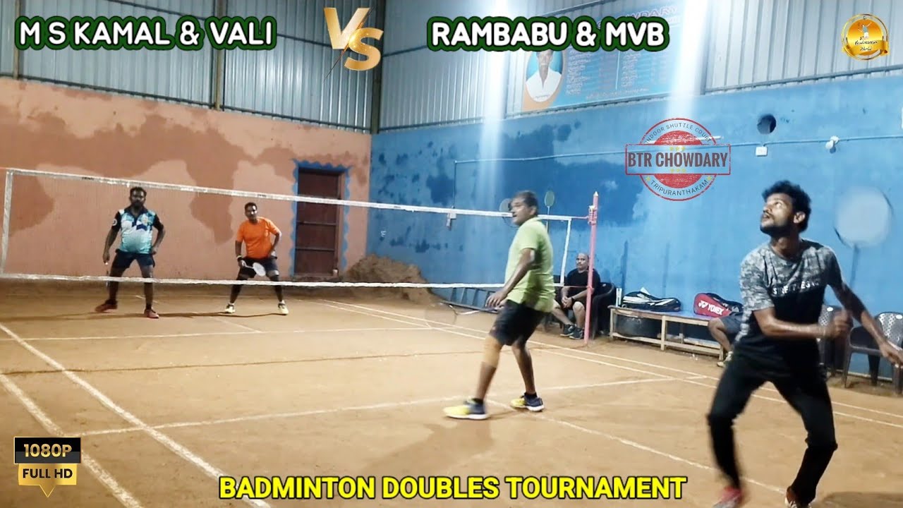 Badminton Doubles Tournament | AP | Vali & M S Kamal Vs Rambabu & MVB | BTR indoor | Full Game 🎯
