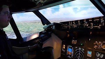 Landing a full motion flight simulator 6dof motion platform b 737