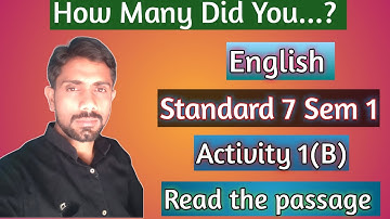 Std 7 English Sem 1 Unit 2 Activity 1(B)