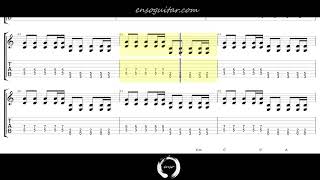 Video thumbnail of "Green Day - Boulevard of Broken Dreams {E-Tuned Easy Guitar}"