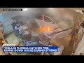 Tesla Fire and House Burn After Hurricane Helene 🌪️