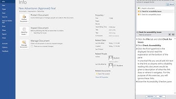JasperActive Word 2016 Core Lesson 5: Learn 4 Inspecting a Document