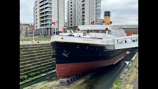 Onboard the Nomadic at Harland and Wolff and a walk down the Titanic slipway.