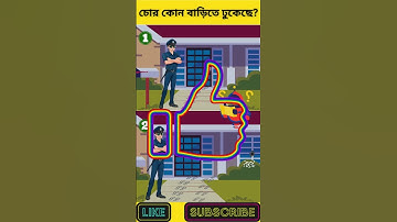 চোর কোন বাড়িতে ঢুকেছে? | বুদ্ধির ধাঁধা | Memory Test | Riddles & Puzzles | অবিদিত জগৎ #shorts