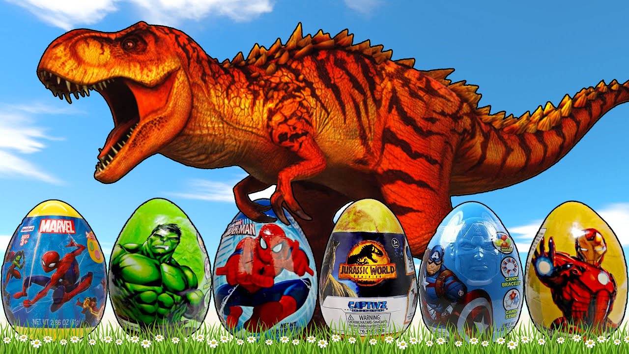 All Spiderman T-Rex vs SuperHero Dinosaurs Battle in Jurassic World Rebirth Evolution 2025