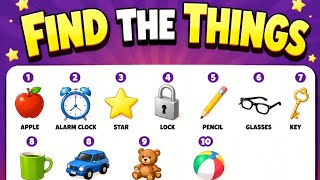 Find The Things Challenge 🔍 | Can You Spot All 10 Hidden Objects? 🤔  #LivePuzzle #game