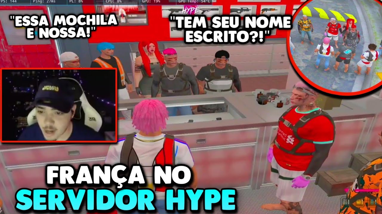 GALEGUIN LENON E KROZZ CHEGARAM NO HYPE | QUASE FORAM COBRADOS PELA MOCHILA | FRANÇA HYPE