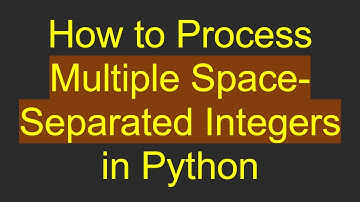 How to Process Multiple Space-Separated Integers in Python