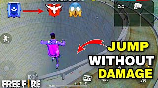 Jump From Bimasakti Tower Without Damage || Free Fire Rank Push Tips And Tricks