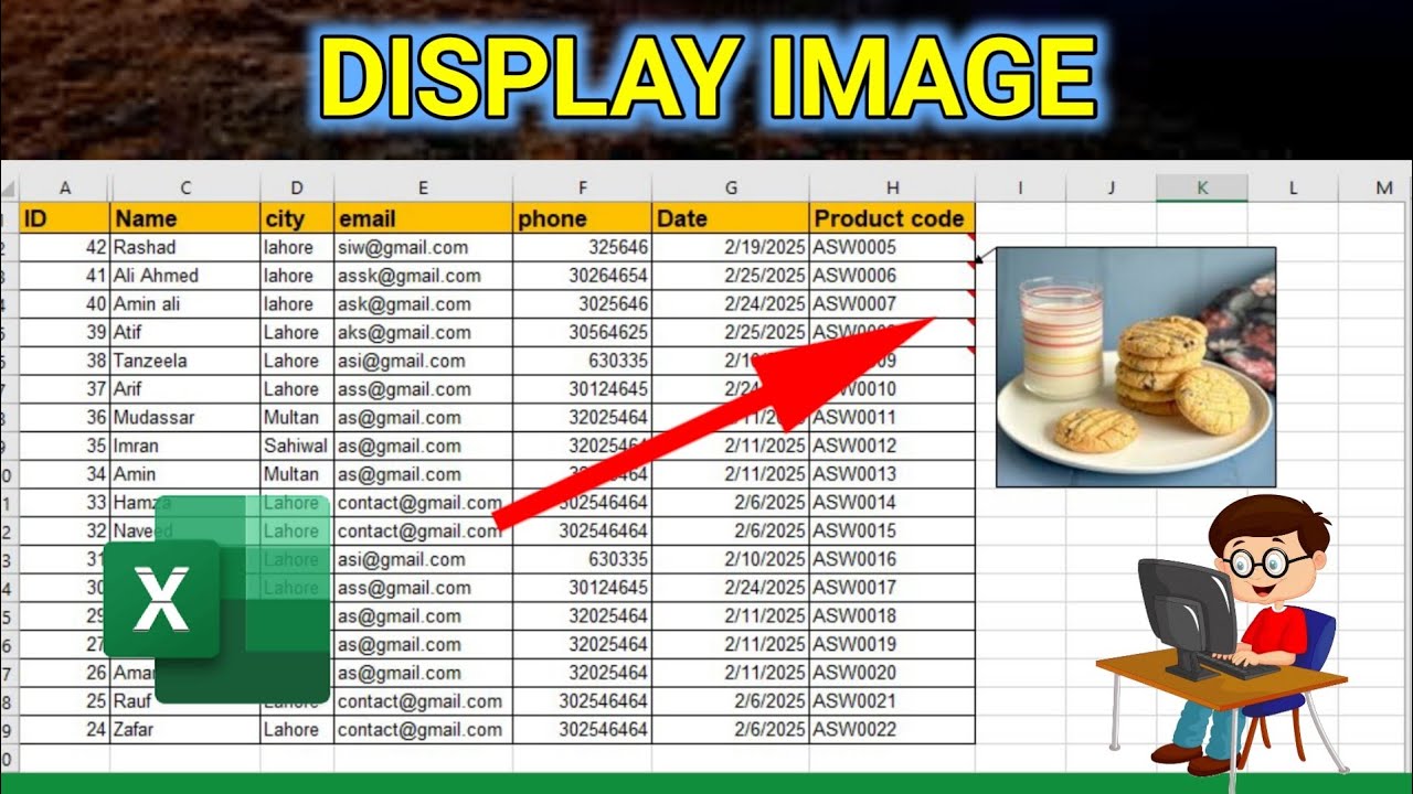 How to Display an image in Excel | Elesson info - YouTube
