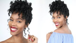 GLAMOROUS FESTIVE UPDO ON KINKY NATURAL HAIR Ft. CURLFORMERS by Finally Fiona 8,833 views 6 years ago 4 minutes, 41 seconds
