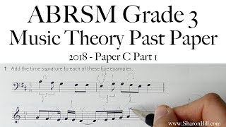 ABRSM Music Theory Grade 3 Past Paper 2018 C Part 1 with Sharon Bill
