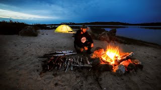 Camping Alone In The Wild - Rain Camping In Tent