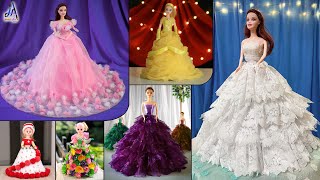 Gorgeous DIY Barbie Doll Dresses | Disney Princess DIY | Barbie Clothes Hacks