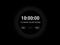 🔴 LIVE: Dark Circular 10 Hour Focus Timer ⏳ | ASMR Countdown | Study • Coding