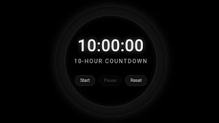 🔴 LIVE: Dark Circular 10 Hour Focus Timer ⏳ | ASMR Countdown | Study • Coding