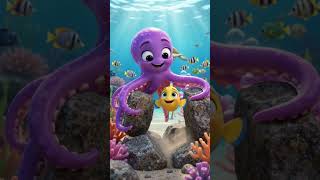 🐙 Ollie the Little Octopus Saves the Ocean! 🌊✨ #youtubeshorts #kidscartoon #kidsstories #kids