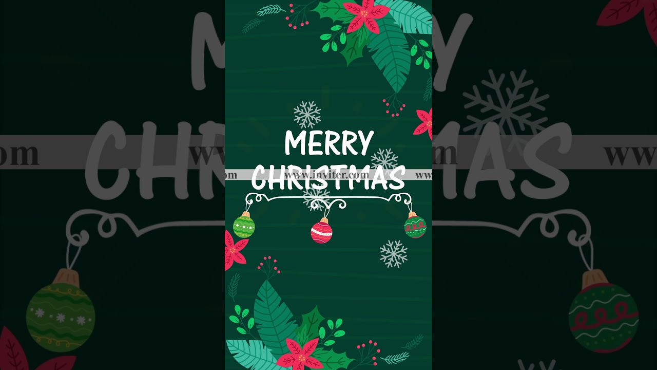Merry Christmas Video Greetings | Xmas Greetings | Inviter Video