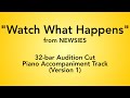 Watch what happens from newsies  32bar audition cut piano accompaniment  version 1