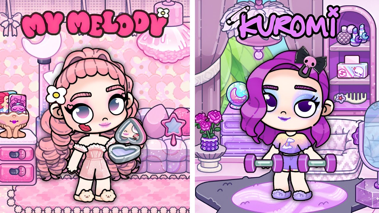 Моя мелодия против утренней рутины Куроми 🩷💜 | Ролевая игра Avatar World | Pazu