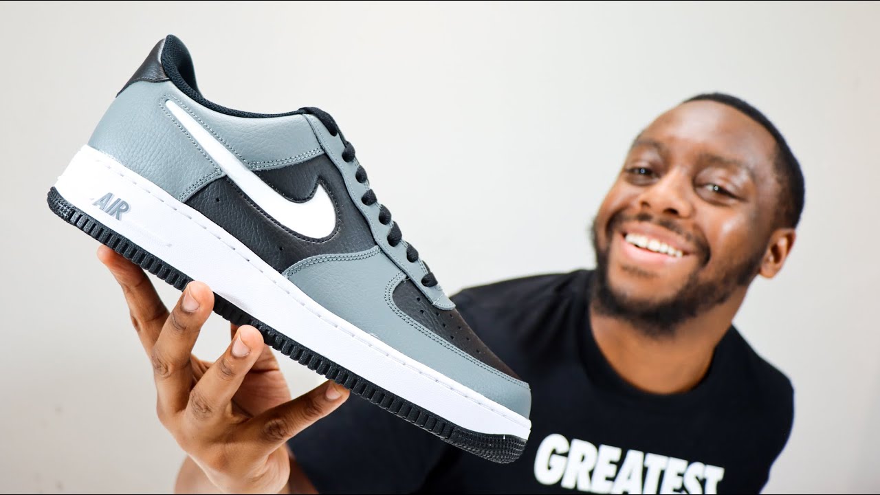 Air Force 1 Black Smoke Grey White LV8 On Foot Sneaker Review